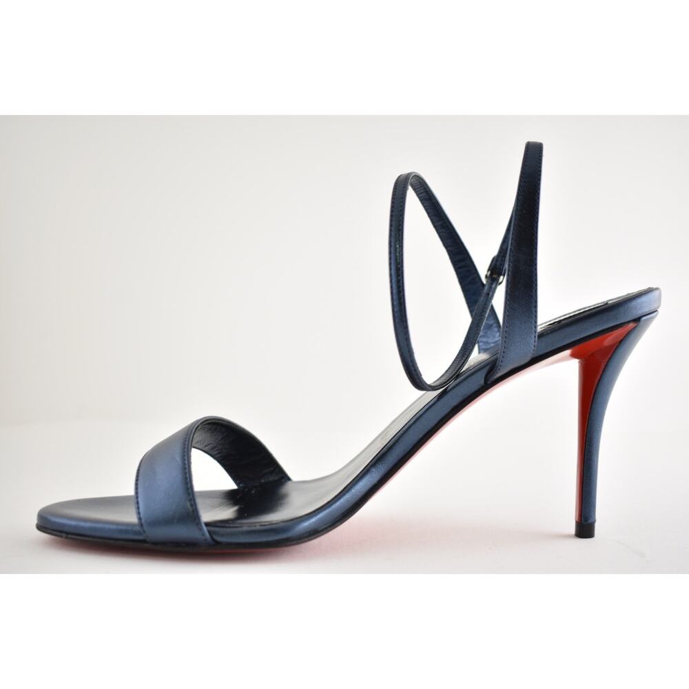Christian Louboutin Miss Z Sandal 80 Blue Ankle Strap Sandal Heel Pump 40 - Picture 9 of 13